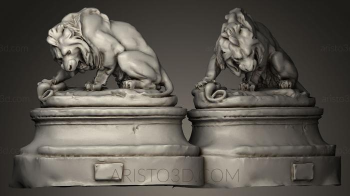 Figurines lions tigers sphinxes (STKL_0038) 3D model for CNC machine